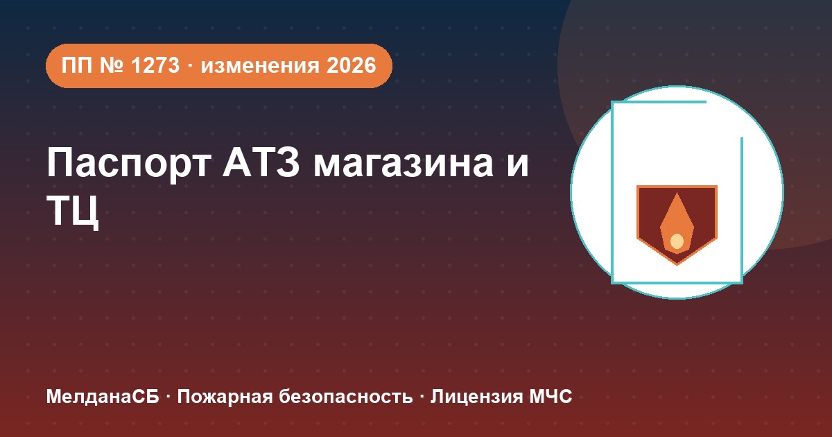 Паспорт безопасности магазина и ТЦ по ПП № 1273: изменения 2026 года в Анапы